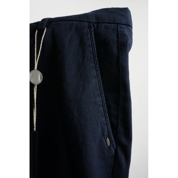 New Michael Coal Brad Mens US Size 40 x 28 Slim Dark Blue Woven Jacquard Capri - Picture 7 of 10